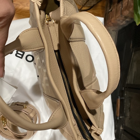 Marc Jacob The leather small tote bag in beige leather - Picture 12 of 12